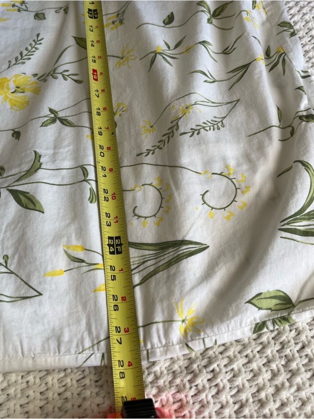 Jolusere Set of 2 Pillowcases 100% Cotton Yellow Green Floral Cotton 20x28” - Picture 7 of 8